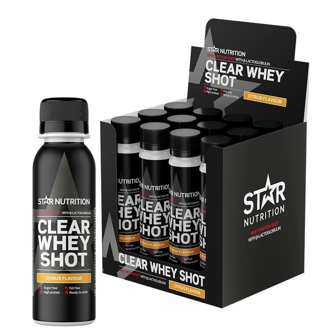 Star Nutrition 12 x Clear Whey Vassleprotein Shot 100 ml Citrus
