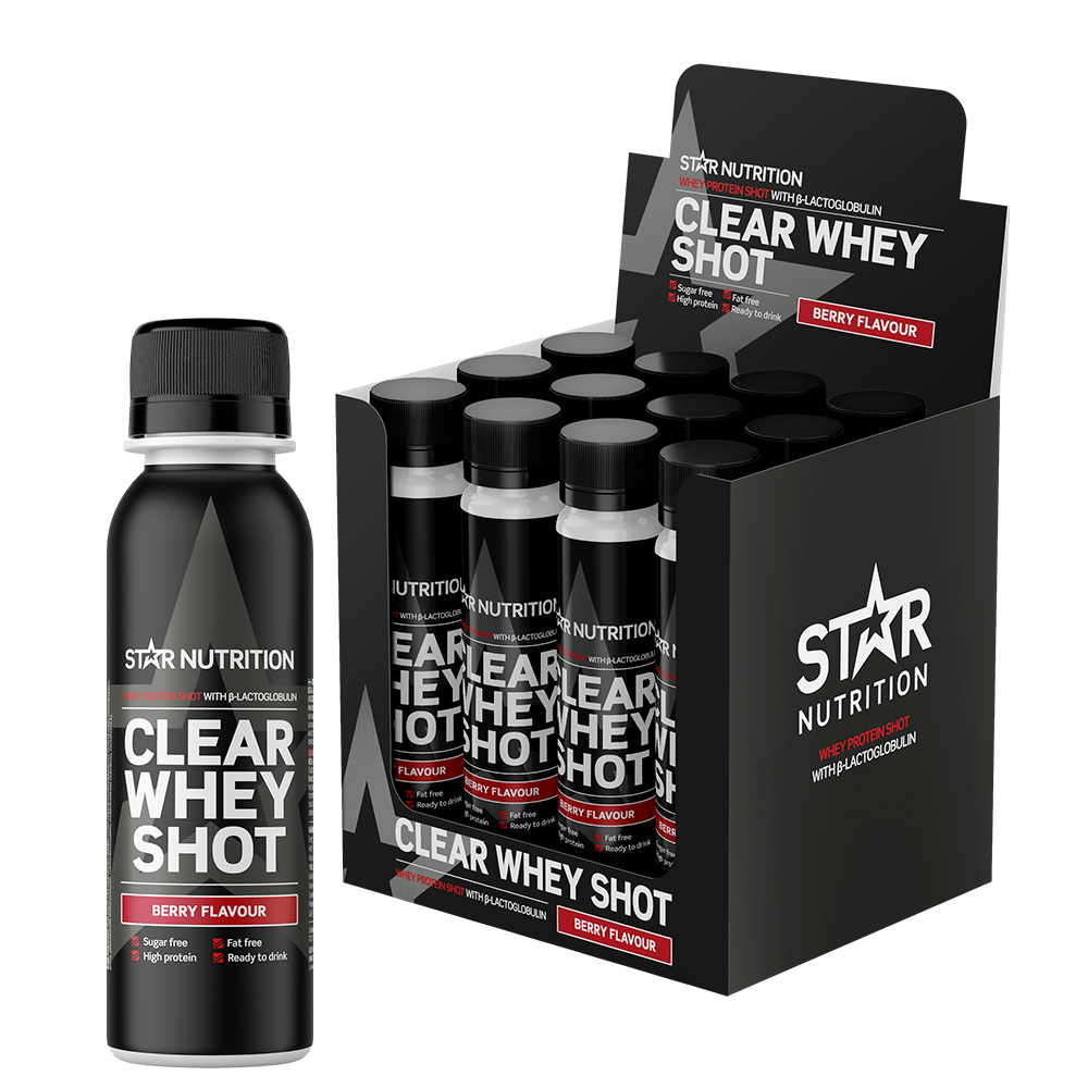 Star Nutrition 12 x Clear Whey Vassleprotein Shot 100 ml Berry