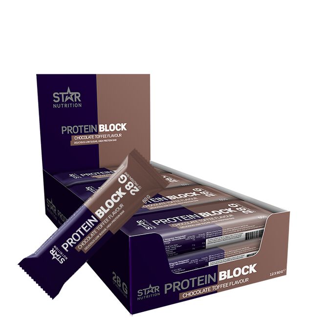 Star Nutrition 12 x Protein Block Bar 60 g Chocolate Toffee