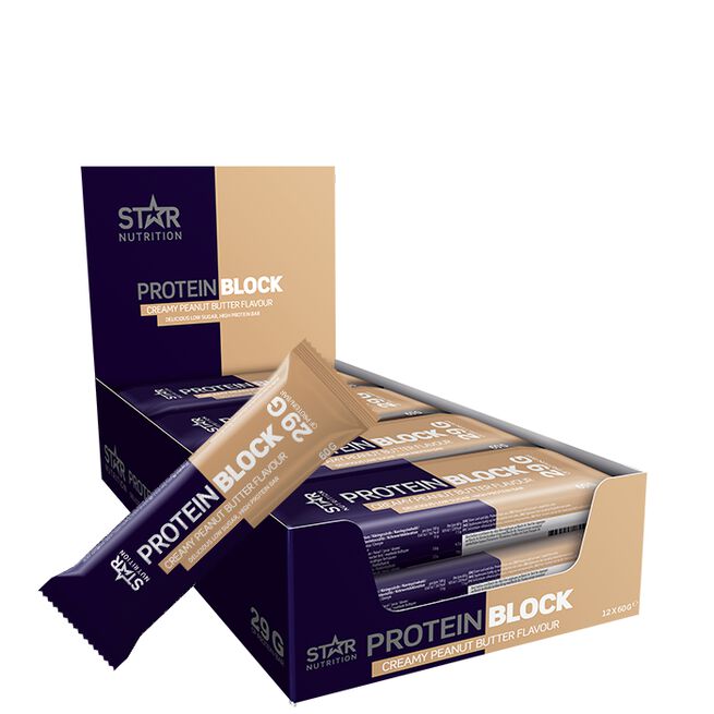 Star Nutrition 12 x Protein Block Bar 60 g Creamy Peanut
