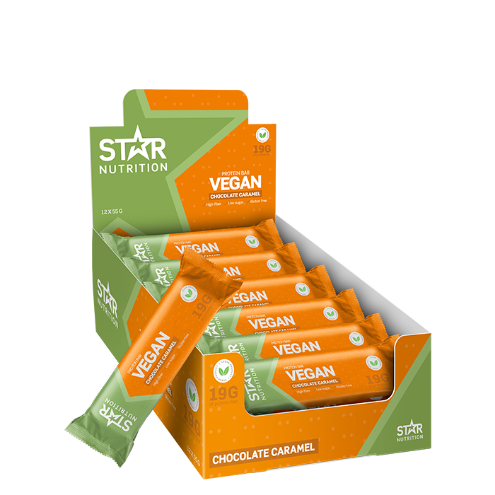 Star Nutrition 12 x Vegan Proteinbar 55 g Caramel Chocolate