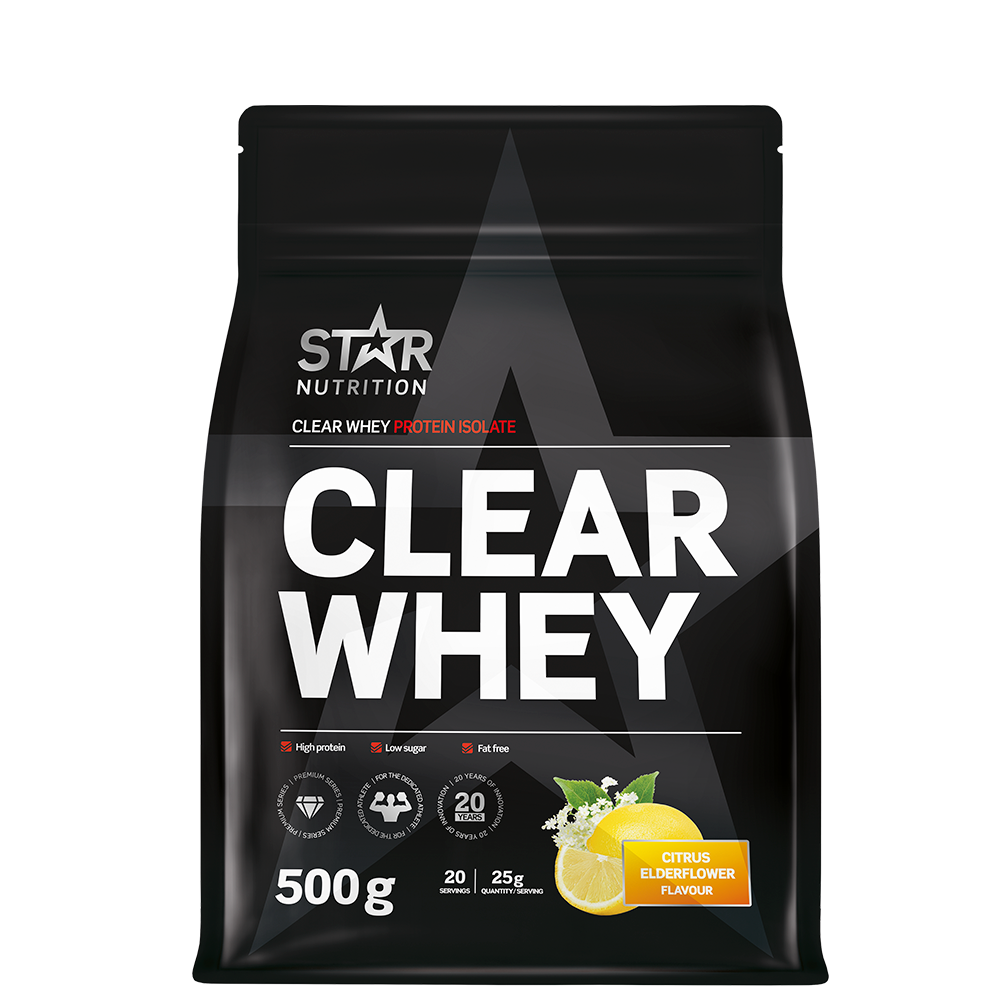 Star Nutrition Clear Whey Vassleprotein 500 g Citrus Elderflower