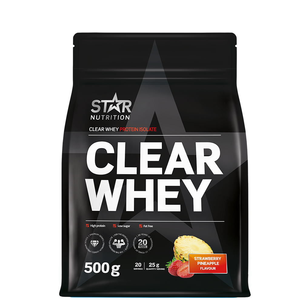 Star Nutrition Clear Whey Vassleprotein 500 g Strawberry Pineapple