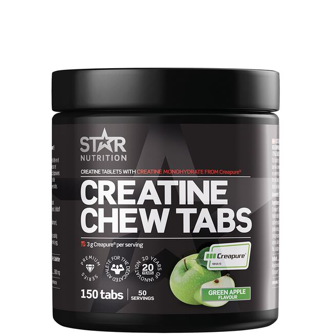 Star Nutrition Creatine Chew Tabs, 150 tabs Green Apple