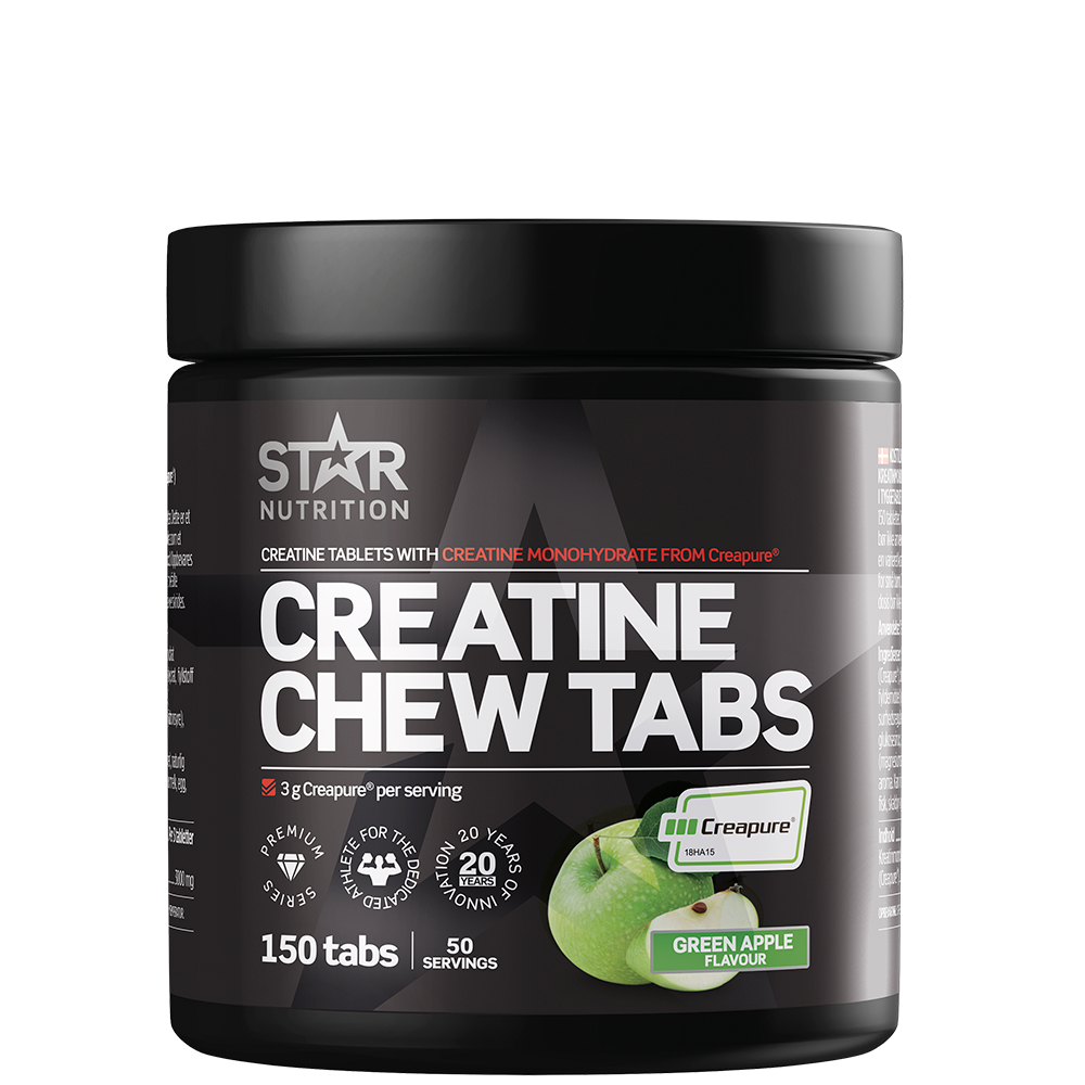 Star Nutrition Creatine Chew Tabs, 150 tabs Green Apple