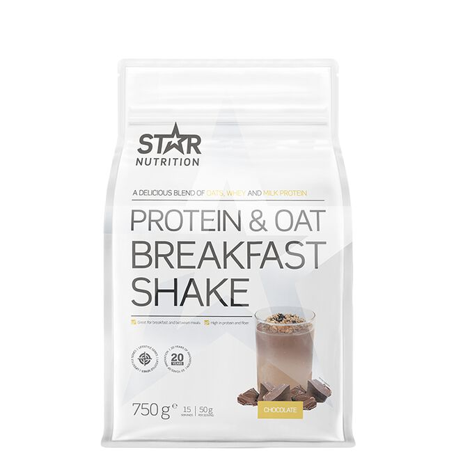 Star Nutrition Protein & Oat Breakfast Måltidsersättnings Shake 750 g Chocolate