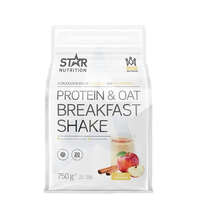 Star Nutrition Protein & Oat Breakfast Måltidsersättnings Shake 750 g Apple/Cinnamon