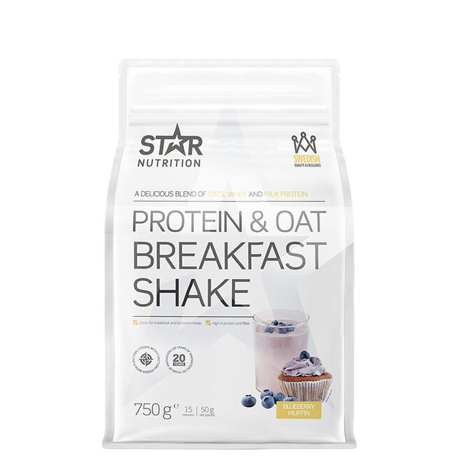 Star Nutrition Protein & Oat Breakfast Måltidsersättnings Shake 750 g Blueberry Muffin