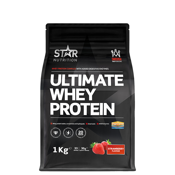 Star Nutrition Ultimate Whey Vassleprotein 1 kg Strawberry