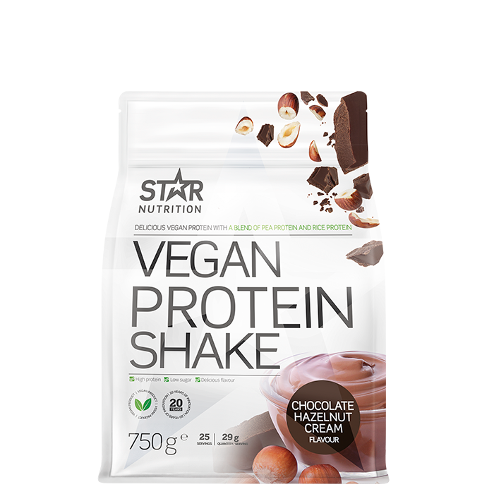 Star Nutrition Vegan Protein Shake Veganskt Proteinpulver 750 g Chocolate Hazelnut