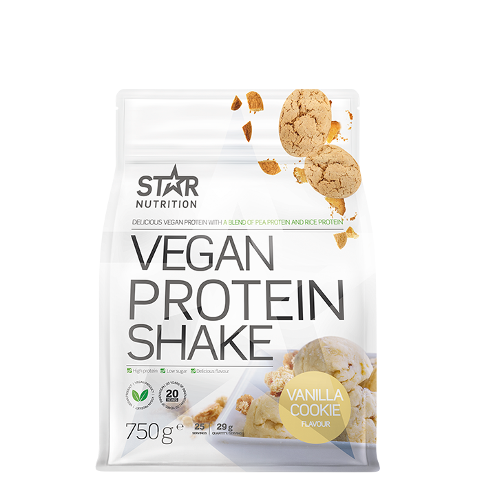 Star Nutrition Vegan Protein Shake Veganskt Proteinpulver 750 g Vanilla Cookie