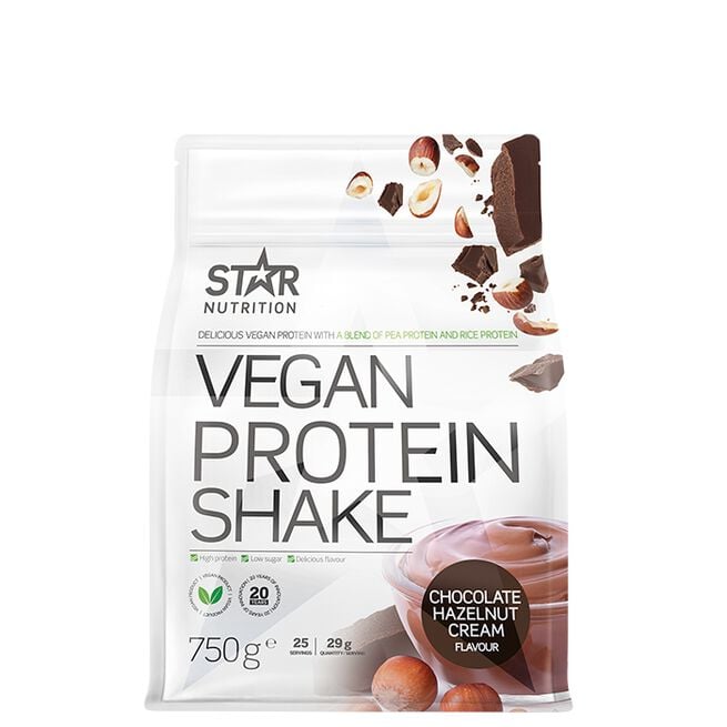 Star Nutrition Vegan Protein Shake Veganskt Proteinpulver 750 g Chocolate Hazelnut