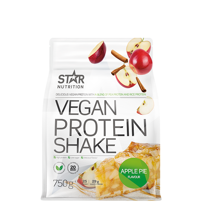 Star Nutrition Vegan Protein Shake Veganskt Proteinpulver 750 g Äppelpaj