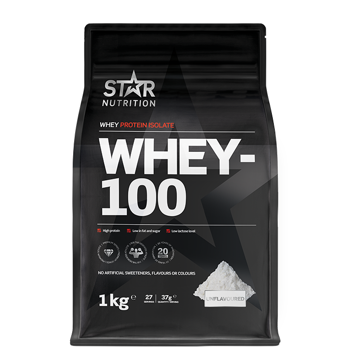 Star Nutrition Whey-100 Vassleprotein 1 kg Naturell