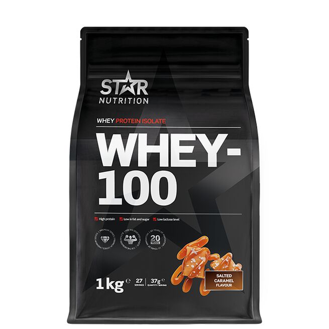 Star Nutrition Whey-100 Vassleprotein 1 kg Salted Caramel