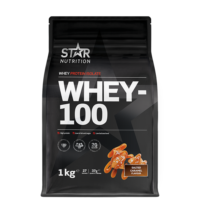 Star Nutrition Whey-100 Vassleprotein 1 kg Salted Caramel