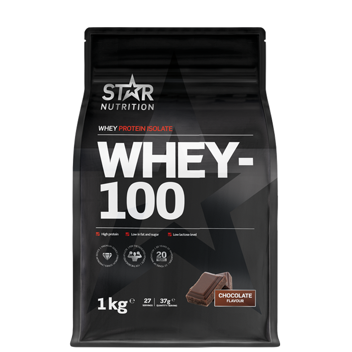 Star Nutrition Whey-100 Vassleprotein 1 kg Choklad