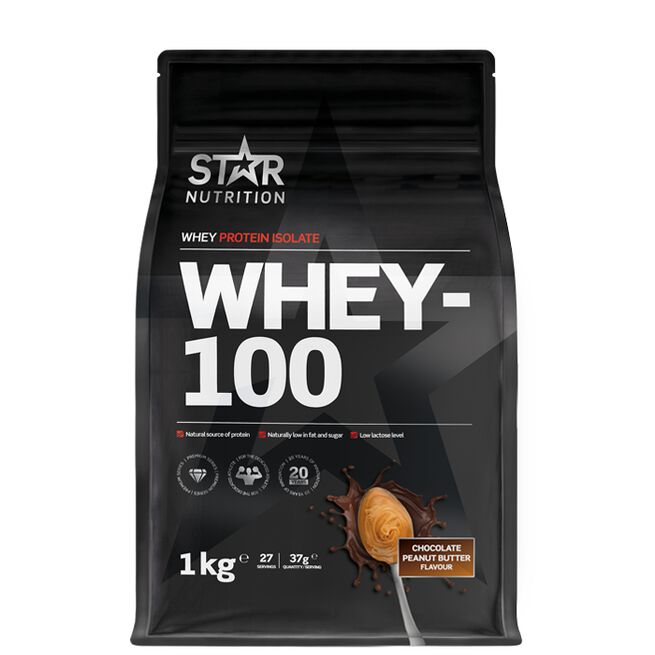 Star Nutrition Whey-100 Vassleprotein 1 kg Chocolate Peanut butter