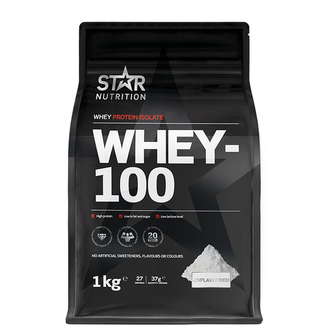 Star Nutrition Whey-100 Vassleprotein 1 kg Naturell