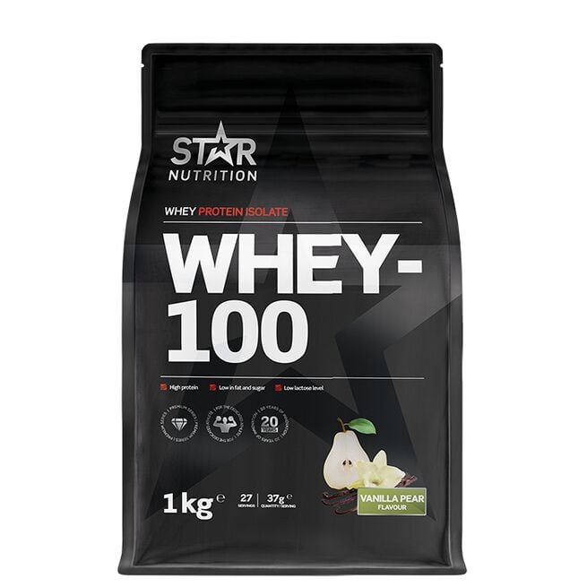 Star Nutrition Whey-100 Vassleprotein 1 kg Vanilla-Pear