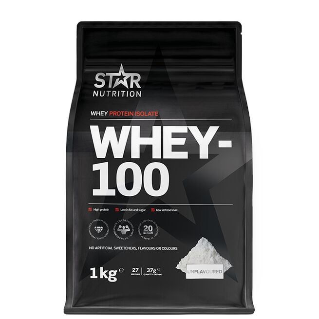 Star Nutrition Whey-100 Vassleprotein 1 kg Naturell