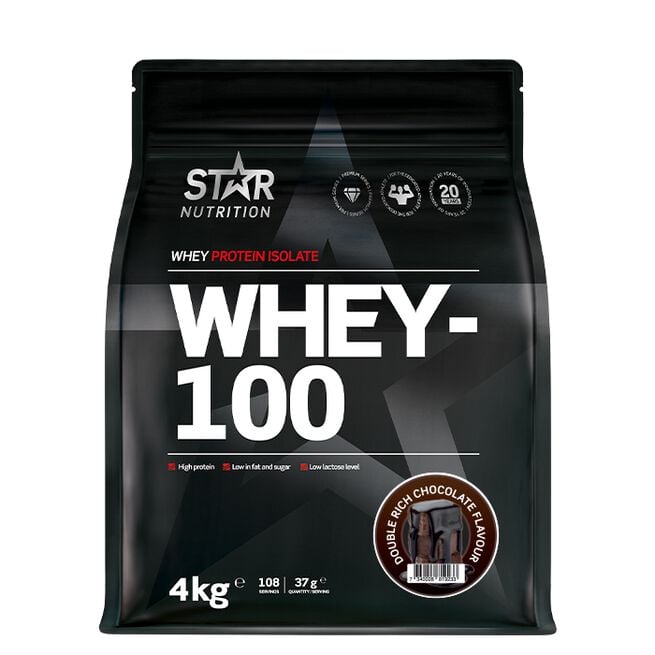 Star Nutrition Whey-100 Vassleprotein 4 kg Double rich chocolate
