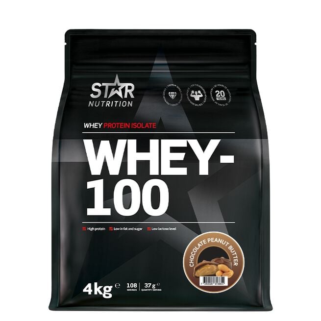 Star Nutrition Whey-100 Vassleprotein 4 kg Chocolate Peanut butter