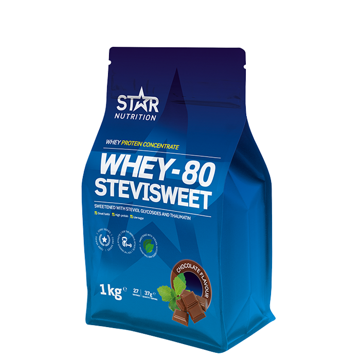 Star Nutrition Whey-80 SteviSweet Vassleprotein 1 kg Chocolate