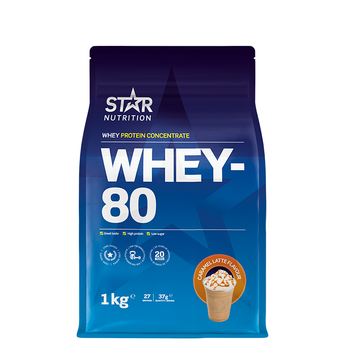 Star Nutrition Whey-80 Vassleprotein 1 kg Caramel Latte