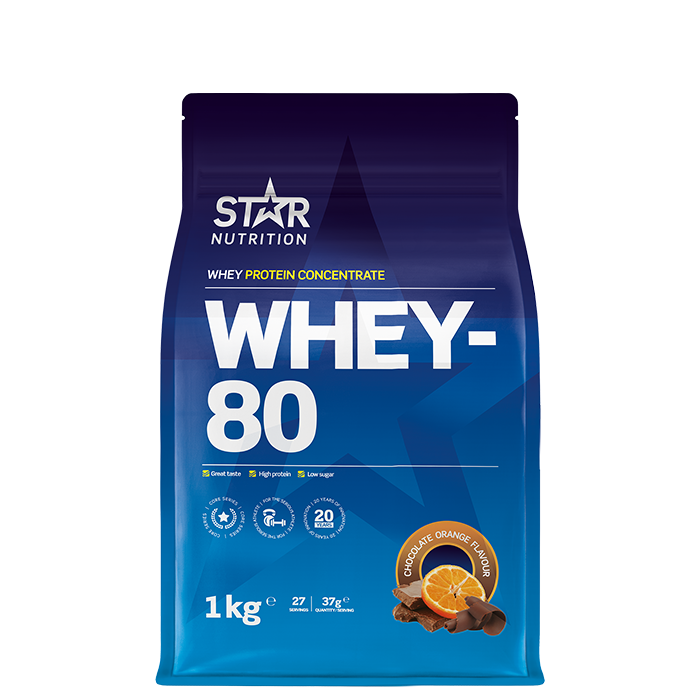 Star Nutrition Whey-80 Vassleprotein 1 kg Chocolate Orange
