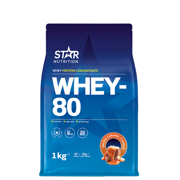 Star Nutrition Whey-80 Vassleprotein 1 kg Salted Caramel