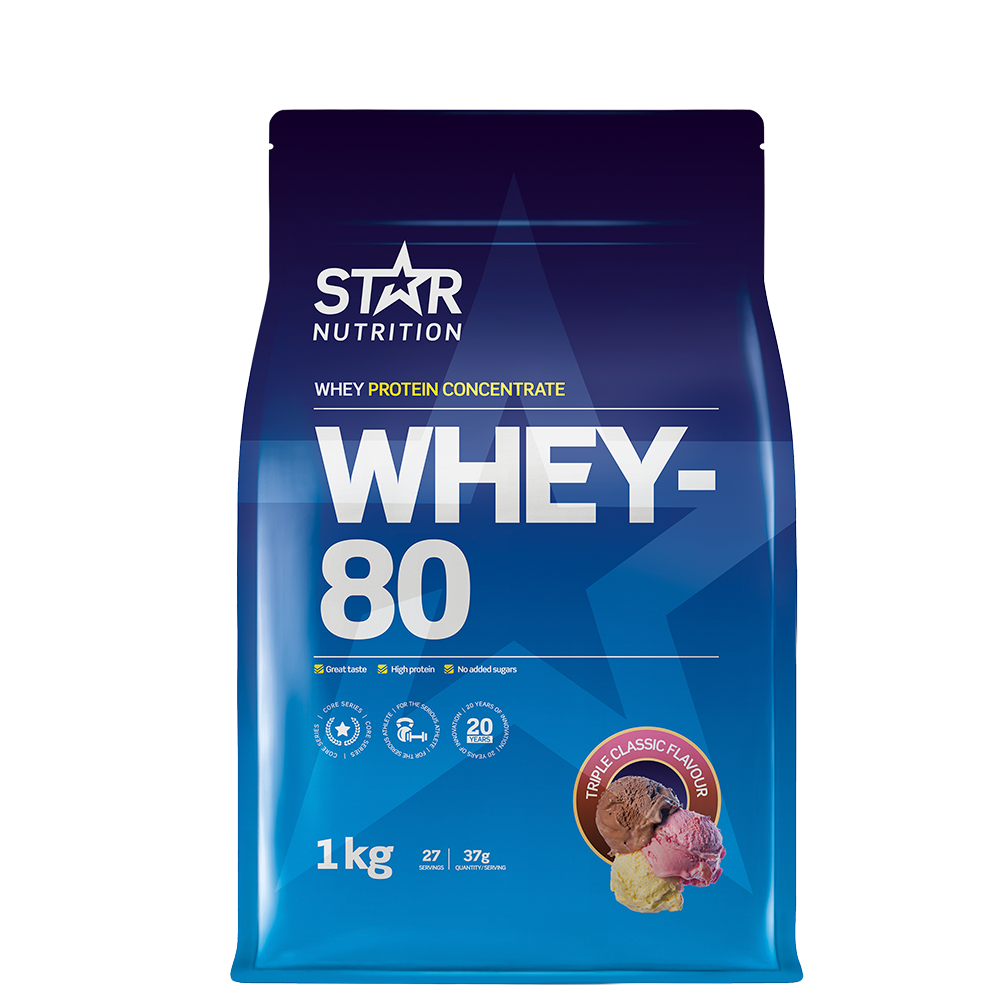 Star Nutrition Whey-80 Vassleprotein 1 kg Triple Classic Ice Cream Limited Edition