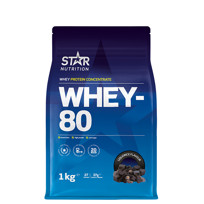 Star Nutrition Whey-80 Vassleprotein 1 kg Licourice
