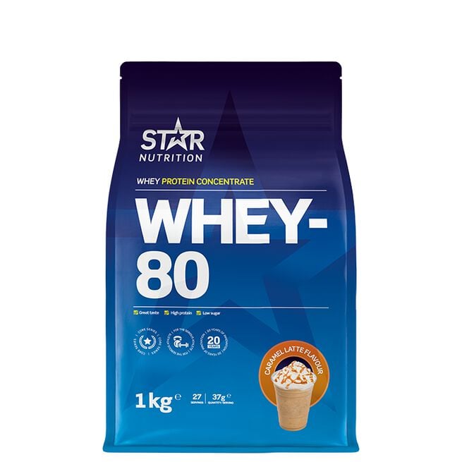 Star Nutrition Whey-80 Vassleprotein 1 kg Caramel Latte