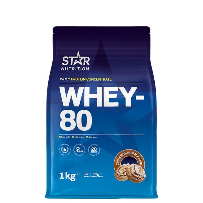 Star Nutrition Whey-80 Vassleprotein 1 kg Cinnamon bun