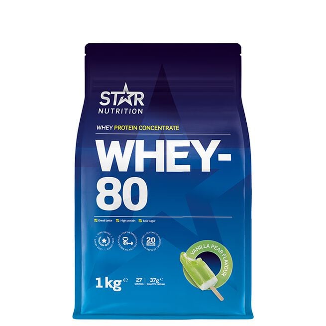 Star Nutrition Whey-80 Vassleprotein 1 kg Vanilla Pear