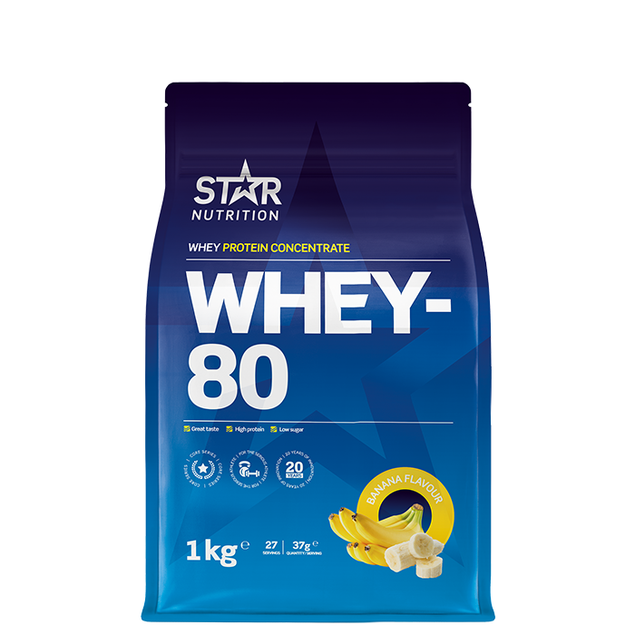 Star Nutrition Whey-80 Vassleprotein 1 kg Banan