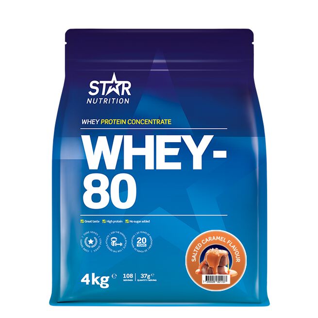 Star Nutrition Whey-80 Vassleprotein 4 kg Salted Caramel