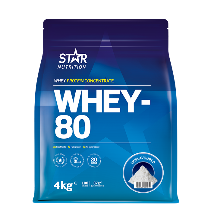 Star Nutrition Whey-80 Vassleprotein 4 kg Naturell