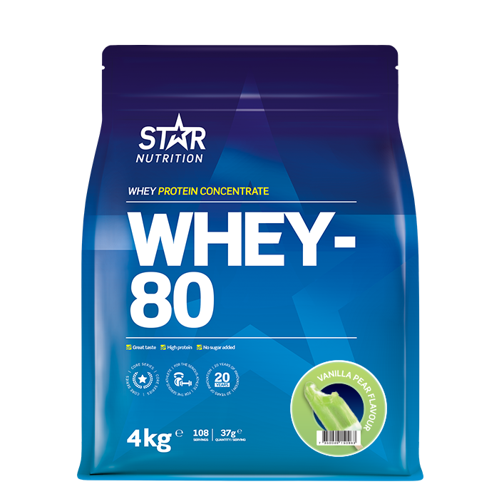 Star Nutrition Whey-80 Vassleprotein 4 kg Vanilla Pear