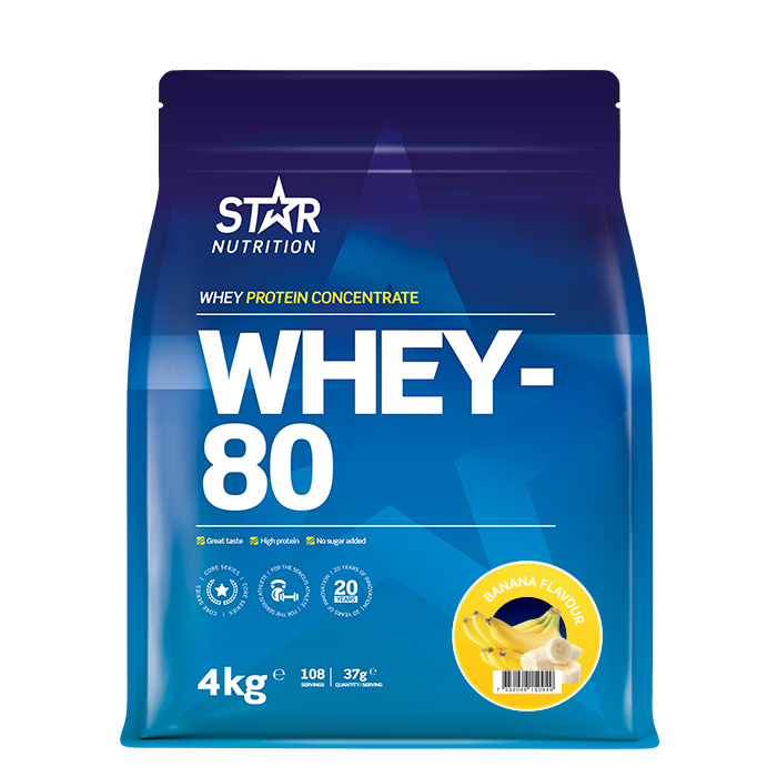 Star Nutrition Whey-80 Vassleprotein 4 kg Banan