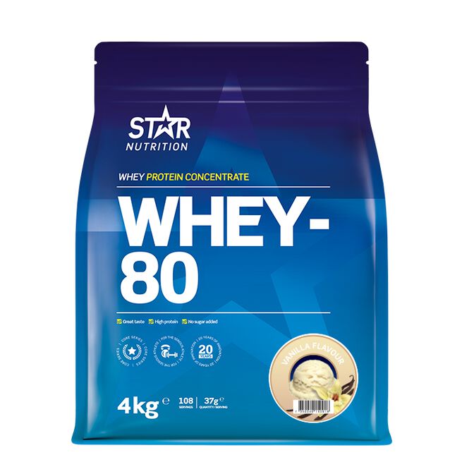 Star Nutrition Whey-80 Vassleprotein 4 kg