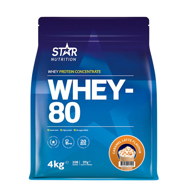 Star Nutrition Whey-80 Vassleprotein 4 kg Caramel Latte