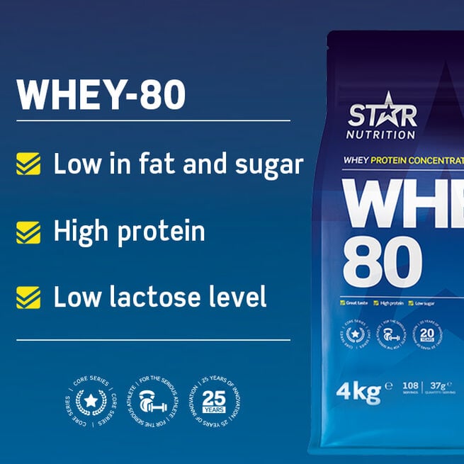 Star Nutrition Whey-80 Vassleprotein 4 kg Double Rich Chocolate