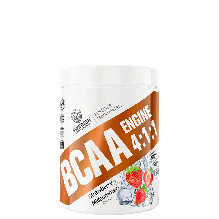 Swedish Supplements BCAA Engine 4:1:1 BCAA Pulver 400 g Strawberry Midsummer
