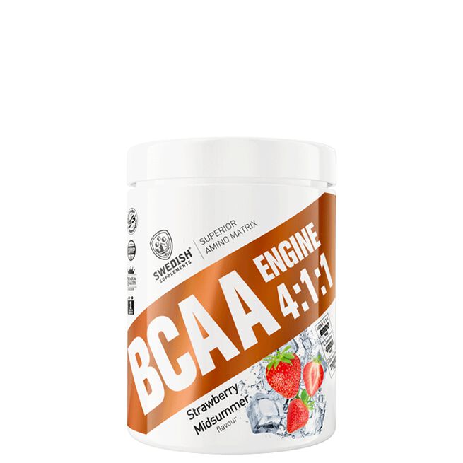 Swedish Supplements BCAA Engine 4:1:1 BCAA Pulver 400 g Strawberry Midsummer