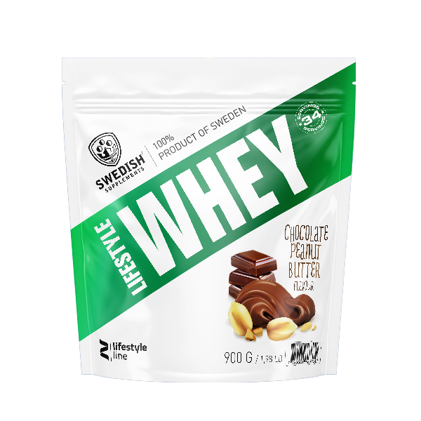Swedish Supplements Lifestyle Whey Protein - 900g Peanutbutter Chocolate