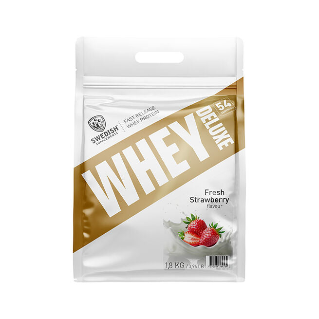 Swedish Supplements Whey Deluxe Vassleprotein 1800 g Fresh Strawberry