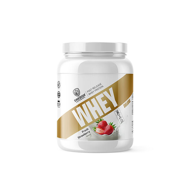 Swedish Supplements Whey Deluxe Vassleprotein 900 g Fresh Strawberry