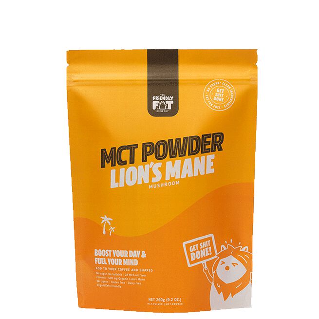 The Friendly Fat Company C8 MCT-pulver Lions Mane Mushroom 260 g